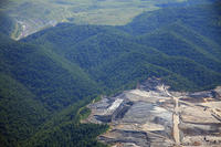 Blair Mtn with mountaintop removal on two sides. Photo by Kenneth King.